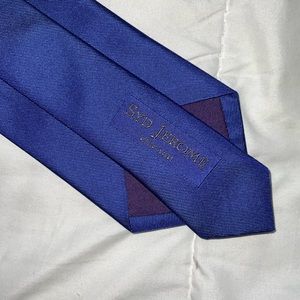 New Syd Jerome, 100% Silk blue tie, hand-made in England.